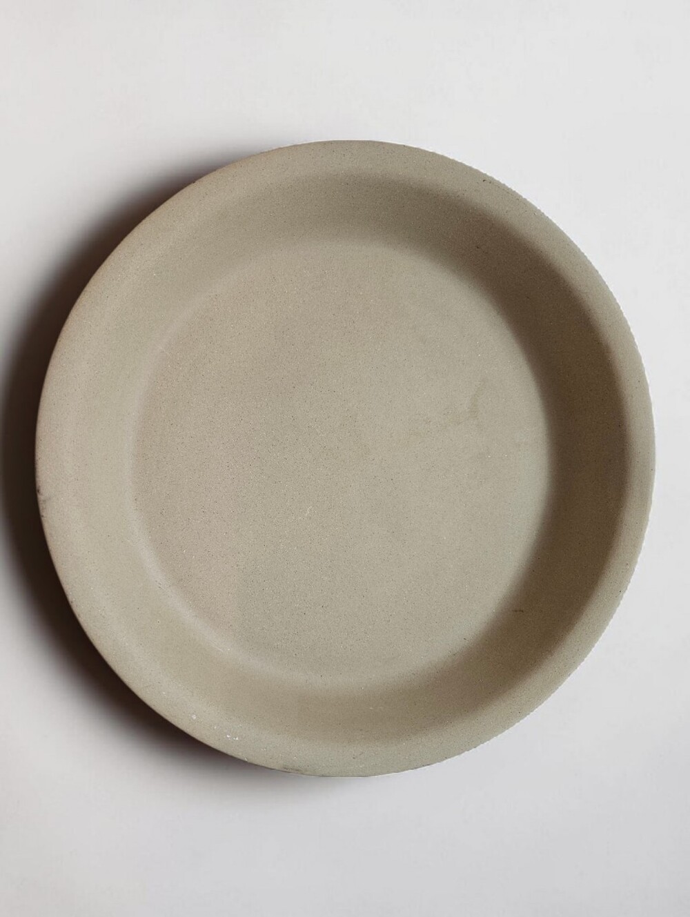 Pampered Chef Family Heritage Unglazed Stoneware Pie Plate Baking Dish Beige